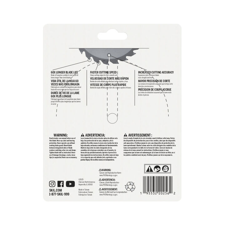 SKIL 4-1/2 Inch 24T and 40T Carbide Circular Saw Blade Set, large image number 1