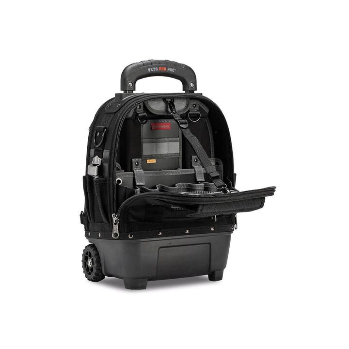 Veto Pro Pac 50 Lbs Blackout Zippered Compact Wheeled Tech Tool Backpack, large image number 18