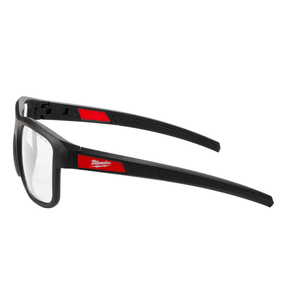 Milwaukee Full Frame Safety Glasses with Removable Side Shields Clear Anti-Scratch Lenses, large image number 4