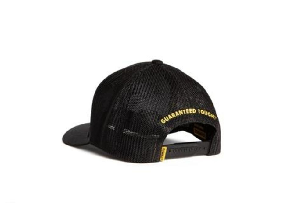 DEWALT Oakdale Trucker Hat in Black with BLACK and YELLOW PATCH- OSFA, large image number 2