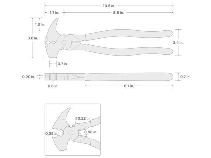 Tekton 10-1/2 Inch Fencing Pliers, large image number 6
