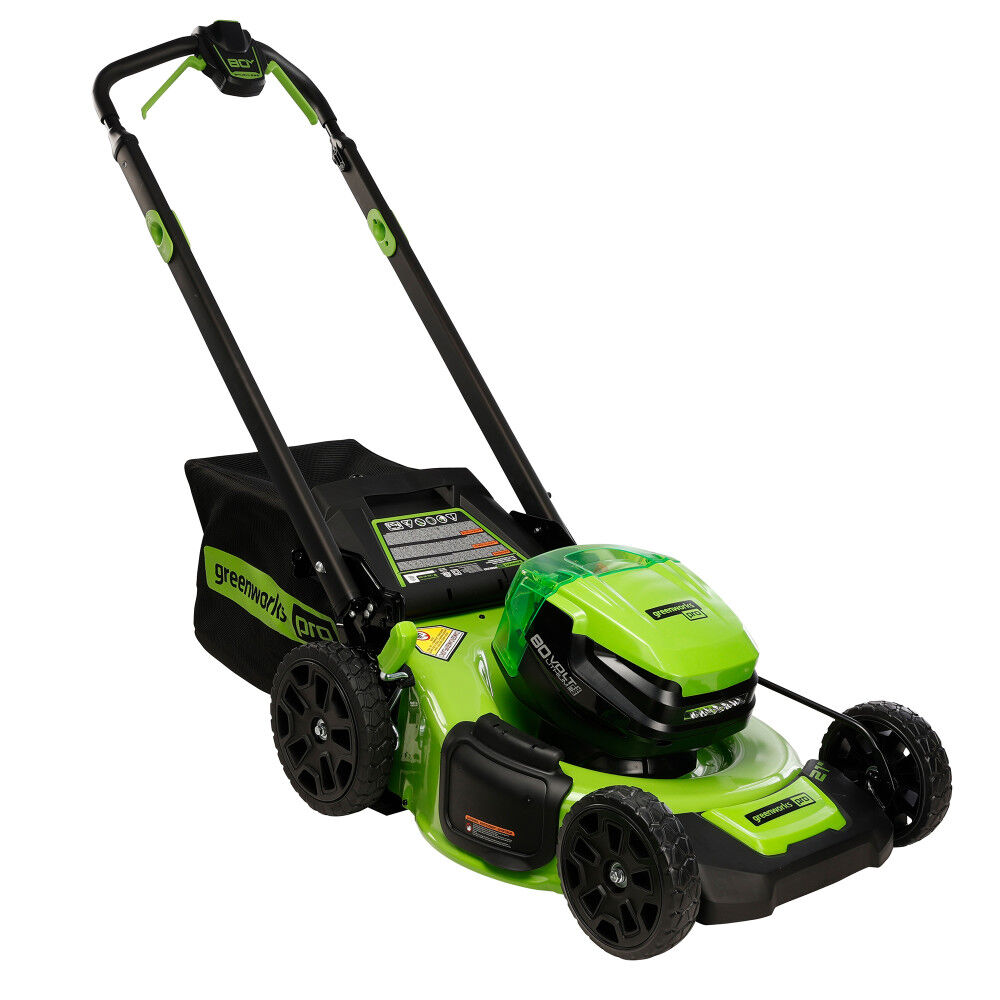 Greenworks 80V 21in Battery Powered Push Lawn Mower Kit with 4Ah Battery & Charger, large image number 2