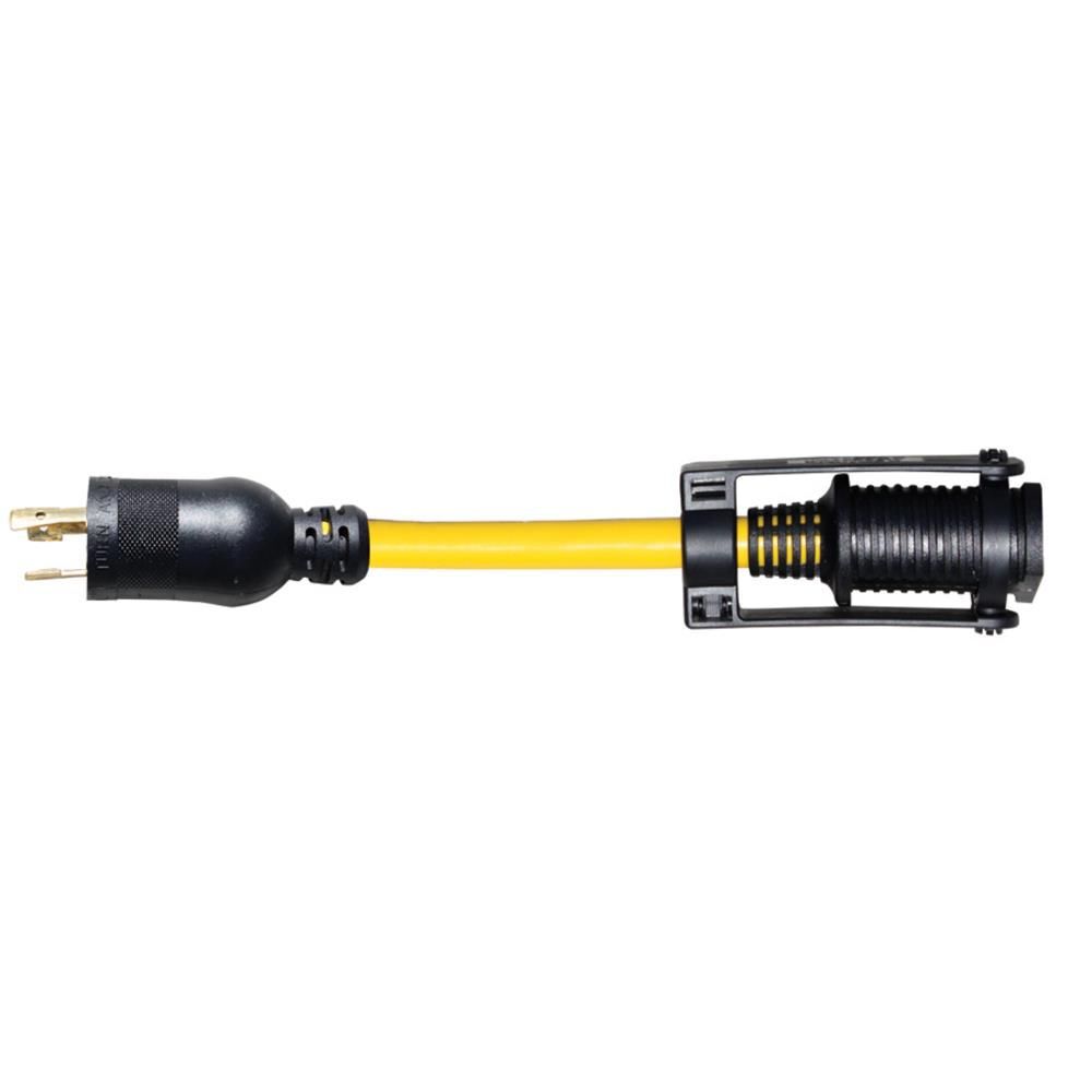 Voltec 1 Ft. 15 Amp 300V 12-Gauge Yellow Outdoor Extension Cord, large image number 1