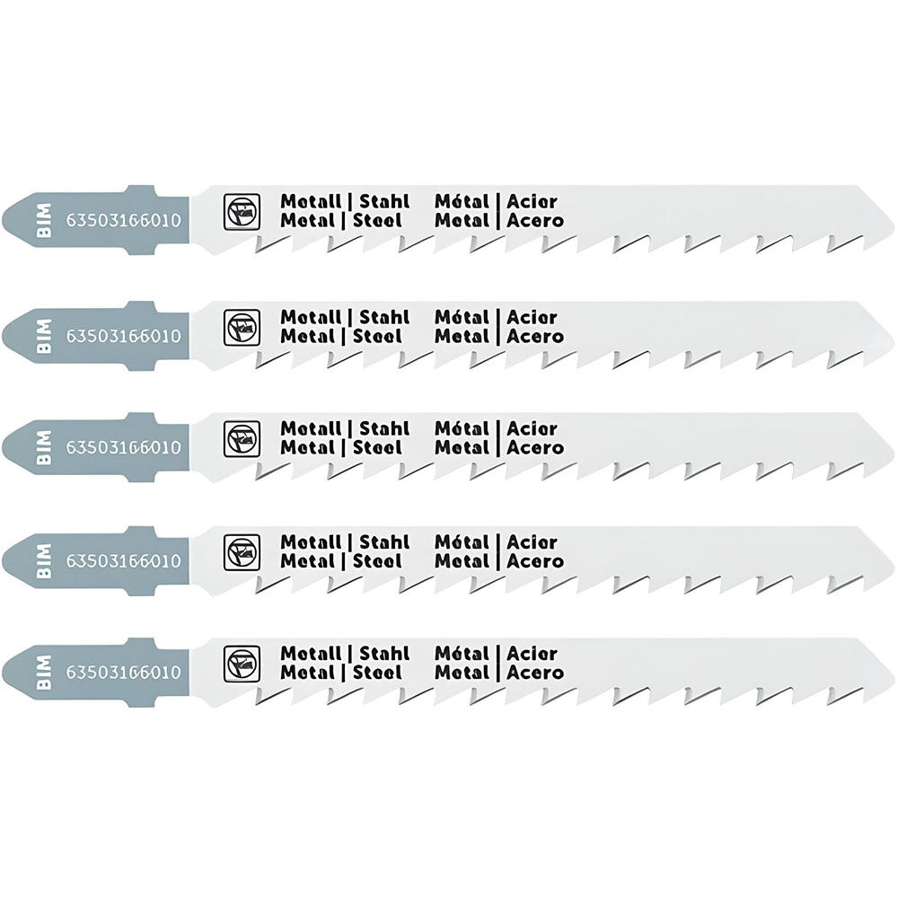 Fein 3 Inch 21 TPI BiMetal Jigsaw Blades, 5 Pack, large image number 1