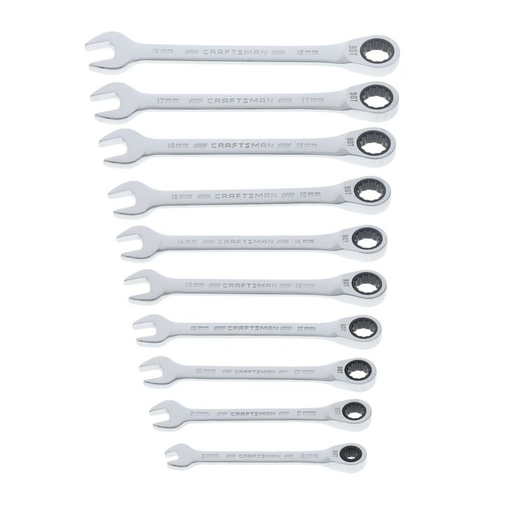 CRAFTSMAN SAE & Metric Ratcheting Combination Wrench Set 20 Pieces, large image number 6
