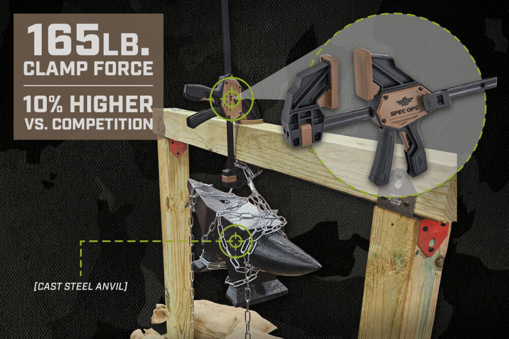 Spec Ops 7 Inch Medium 1-Handed Trigger Clamps 165 Lbs. 2 Pack, large image number 3