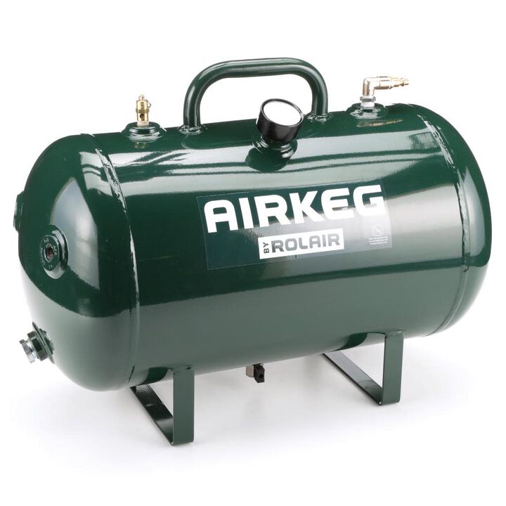 Rolair 10 Gallon 225 PSI Portable Reserve Air Tank with Four 1/4in Couplers