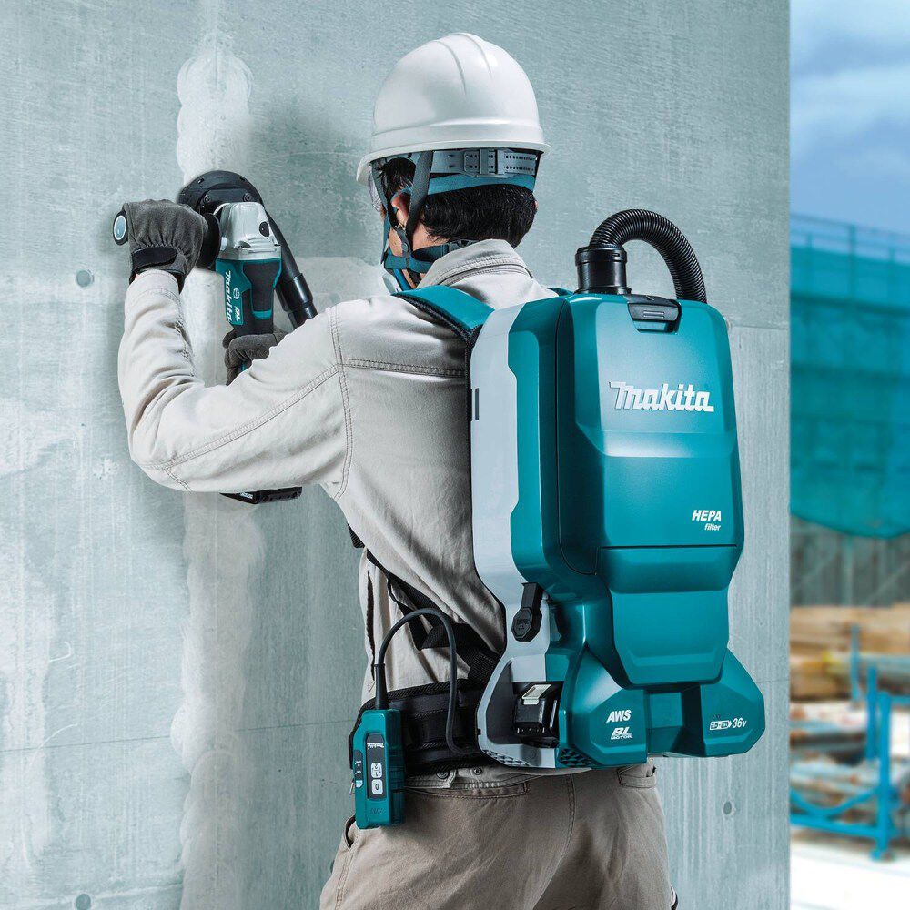 Makita 18V X2 (36V) LXT 1.6 Gallon HEPA Backpack Dry Dust Extractor Kit, large image number 4