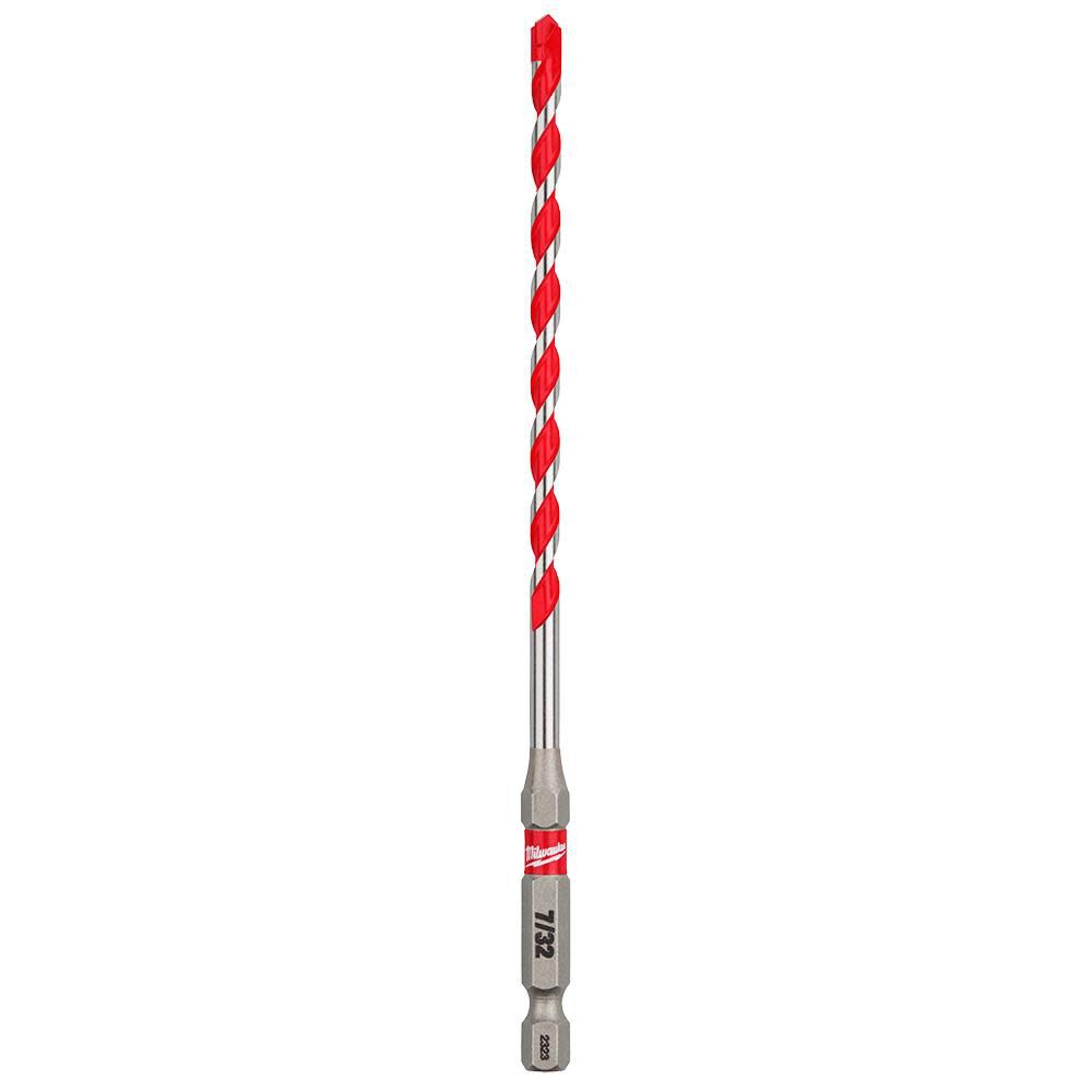 Milwaukee Hammer Drill Bit 7/32inch x 4inch x 6inch SHOCKWAVE Carbide, large image number 1