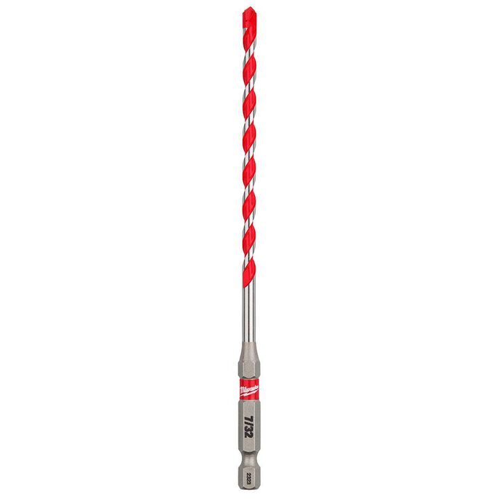 Milwaukee Hammer Drill Bit 7/32inch x 4inch x 6inch SHOCKWAVE Carbide