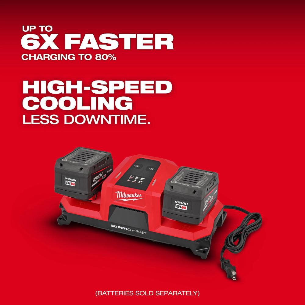 Milwaukee M18 Dual Bay Simultaneous Super Charger with 4 Point Mounting, large image number 3