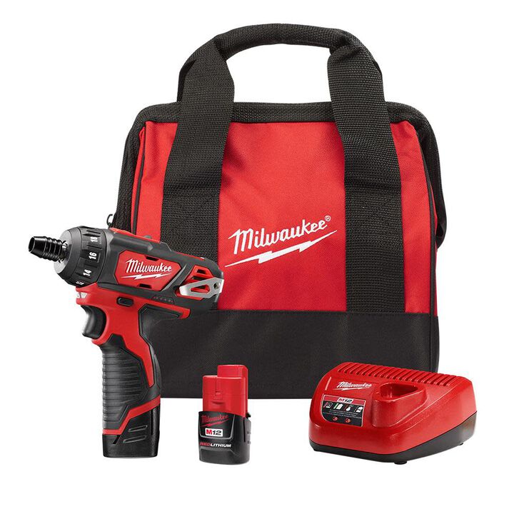 Milwaukee M12 1/4 in. Hex 2 Speed Screwdriver Kit