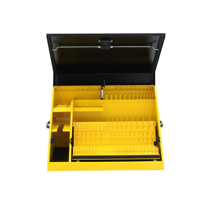 DEWALT 36 Inch x 17 Inch Black Lid and Yellow Body Triangle Toolbox - TOOLBOX ONLY, large image number 2
