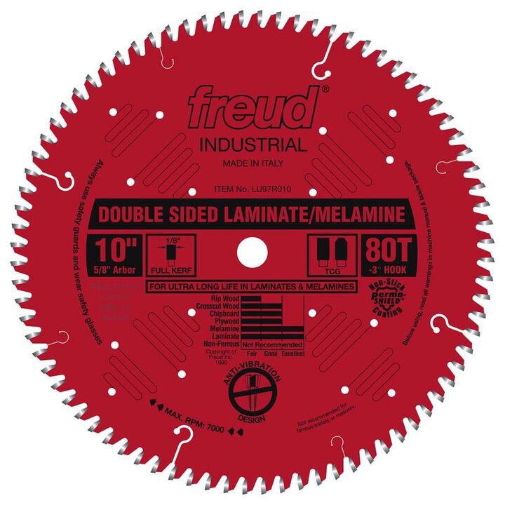 Freud 10in Blade for Double Sided Laminate/Melamine