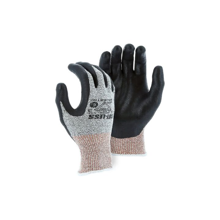 Majestic Glove Seamless Knit Glove Gray/Black Small
