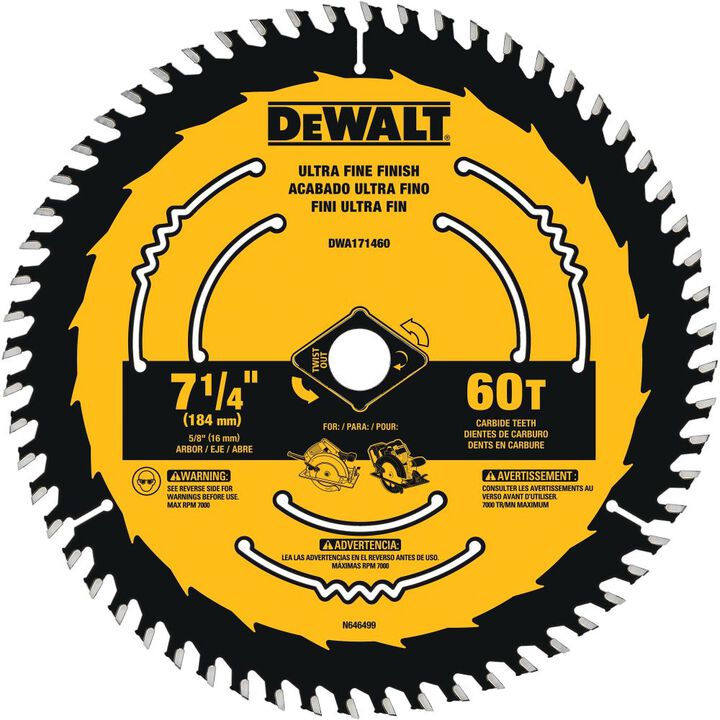 DEWALT 7-1/4-in 60T Blister Saw Blade