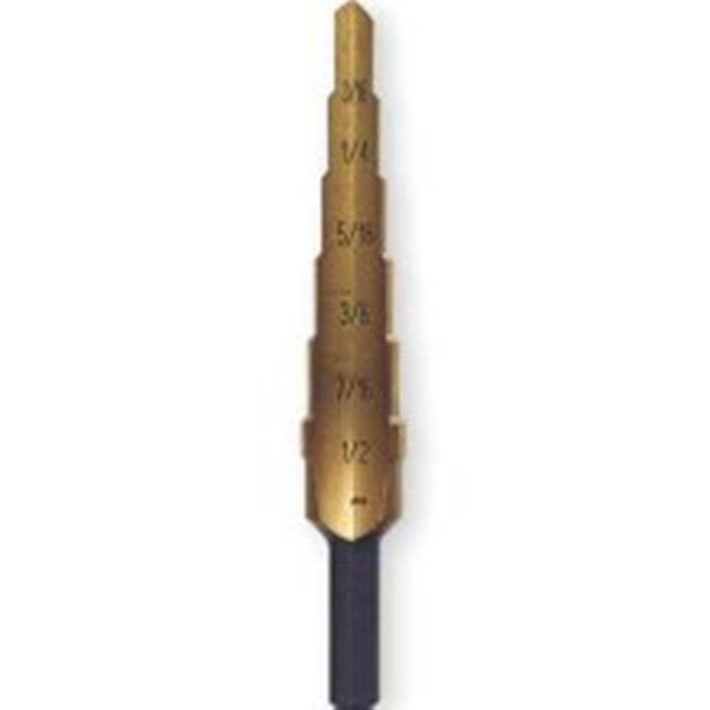 Irwin Step Drill #2T 3/16 In. to 1/2 In. TiN 6 Sizes, large image number 1