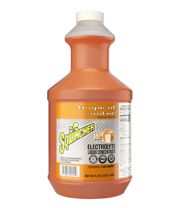Sqwincher 64 Oz Easy Mix Liquid Concentrate Electrolyte Replenishment Tropical Cooler 6 Pieces, large image number 1