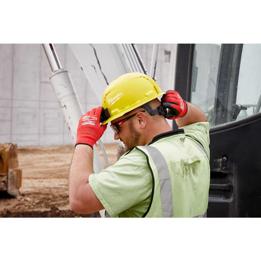 Milwaukee Red Front Brim Vented Hard Hat with 6pt Ratcheting Suspension Type 1 Class C, large image number 6