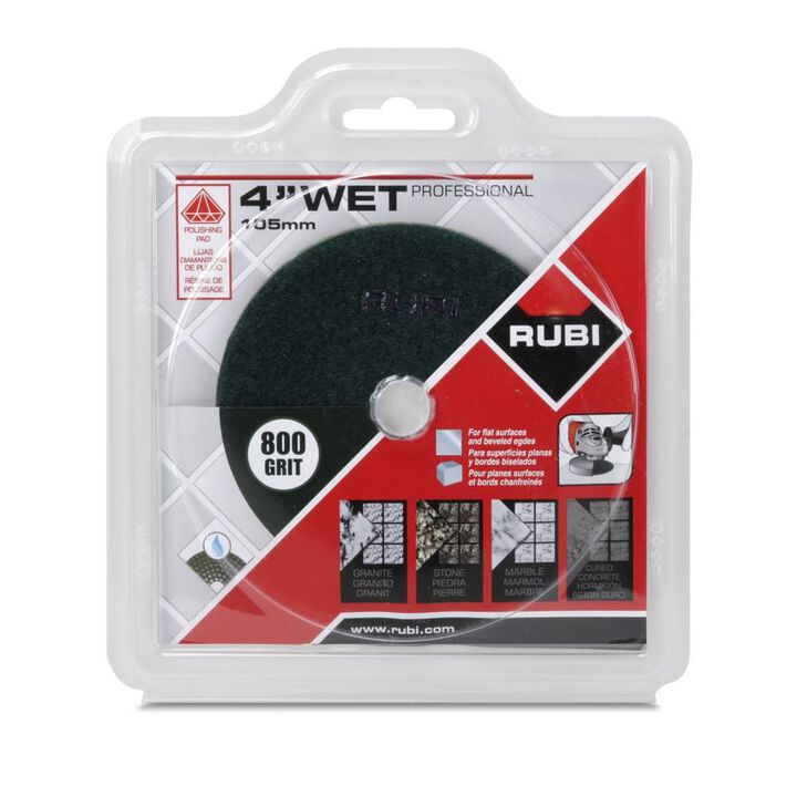 Rubi Tools Resin Wet Polishing Pad 800 Grit 4 In., large image number 0