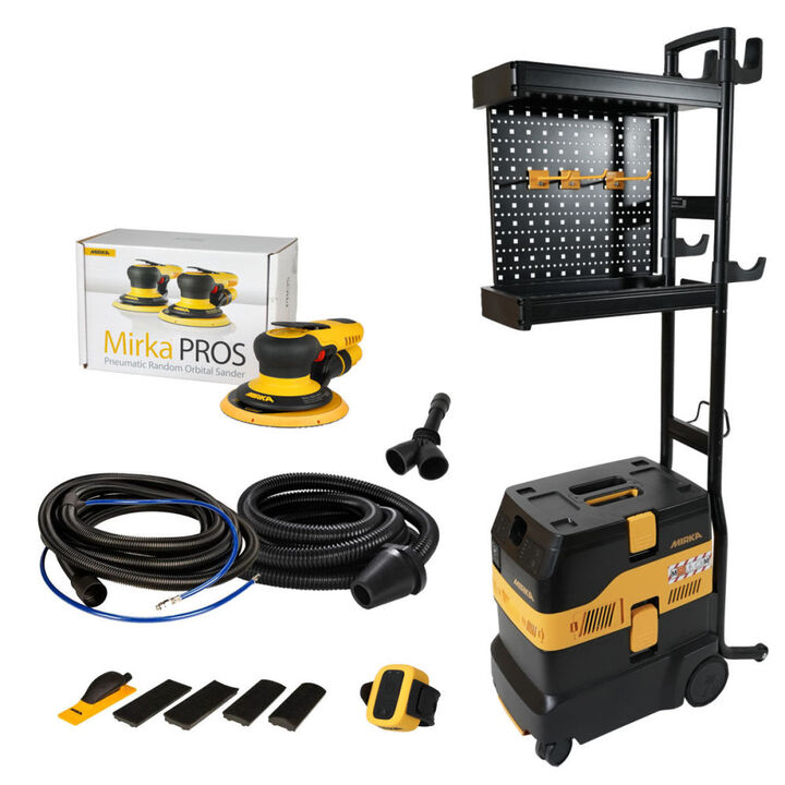 Mirka 6 Inch Dust-Free System PROS 650 5mm and DEXOS 1230 with WorkStation