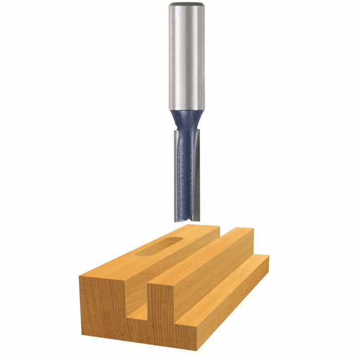 Bosch 13/32in x 25/32in Carbide Tipped 2 Flute Straight Bit
