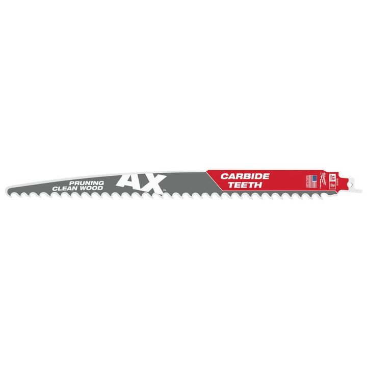 Milwaukee 12inch 3 TPI The AX with Carbide Teeth for Pruning & Clean Wood SAWZALL Blade 3PK