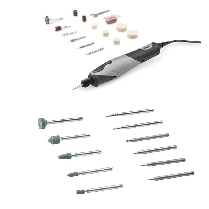Dremel 120V Corded Rotary Tool Kit & Accessory Micro Kit - Bundle