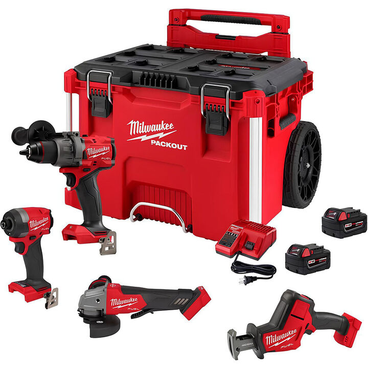 Milwaukee M18 Combo Kit with Drill/Driver, Driver, Switch, Saw and Battery