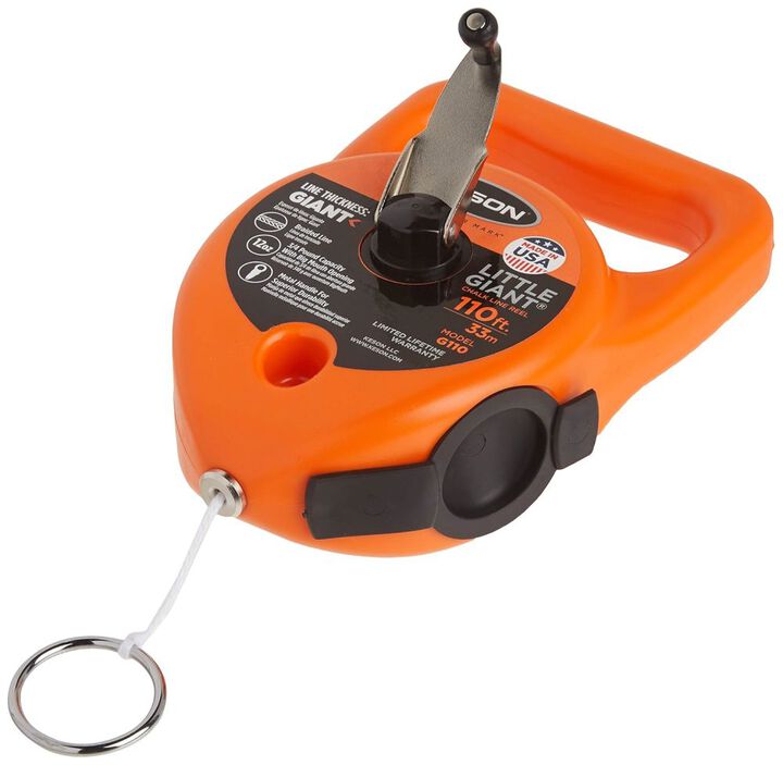 Keson Giant 110 Ft Length 12 Oz Capacity String Chalk Line Reel, large image number 2