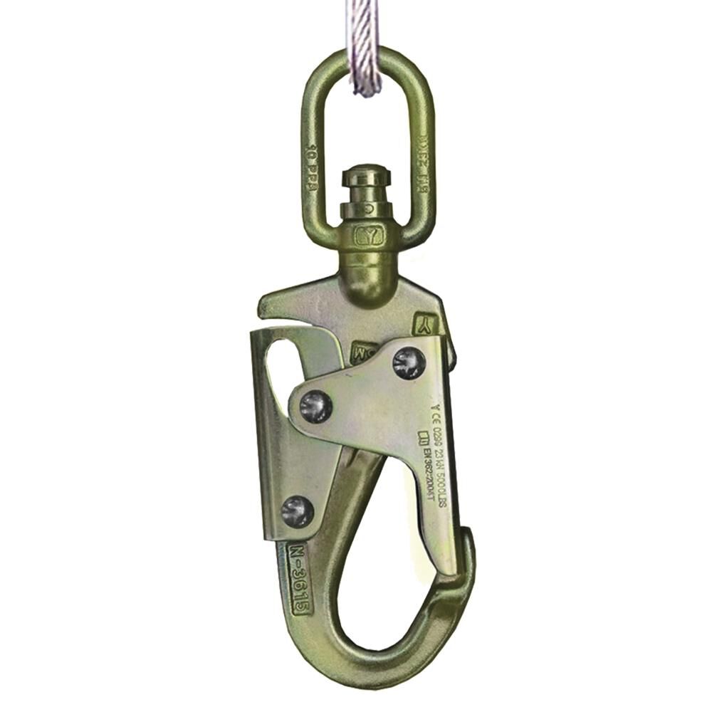 Jackson Safety 20 ft Self-Retracting Lifeline with Galvanized Steel Cable, Snap Hook, large image number 2