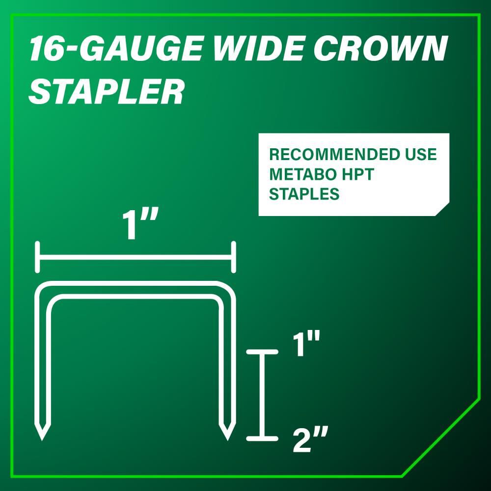 Metabo HPT 1 Inch 16 Gauge Wide Crown Stapler | N5024A2, large image number 10