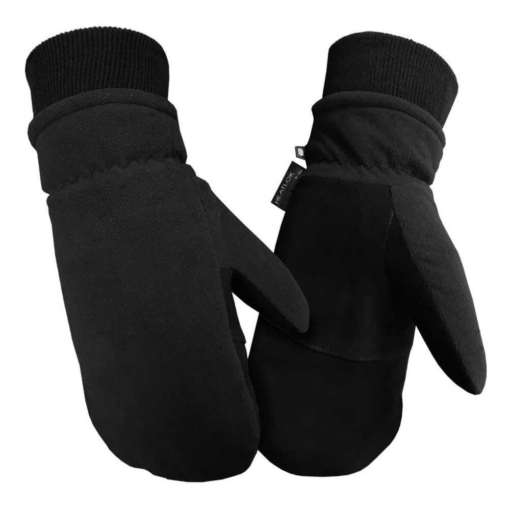 Hand Armor Premium Black Deer Suede Palm Mittens, X-Large, large image number 1