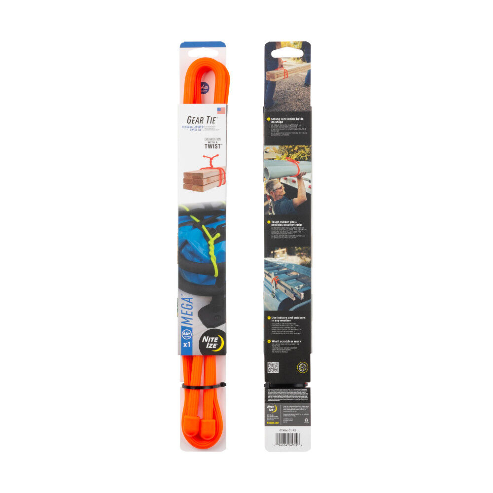 Nite Ize Gear Tie Mega Twist Tie 64in Bright Orange, large image number 3