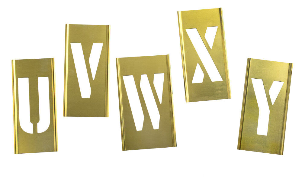 C H Hanson 2 Inch Stencil Set-Letter, Brass, 33 Pieces, large image number 6