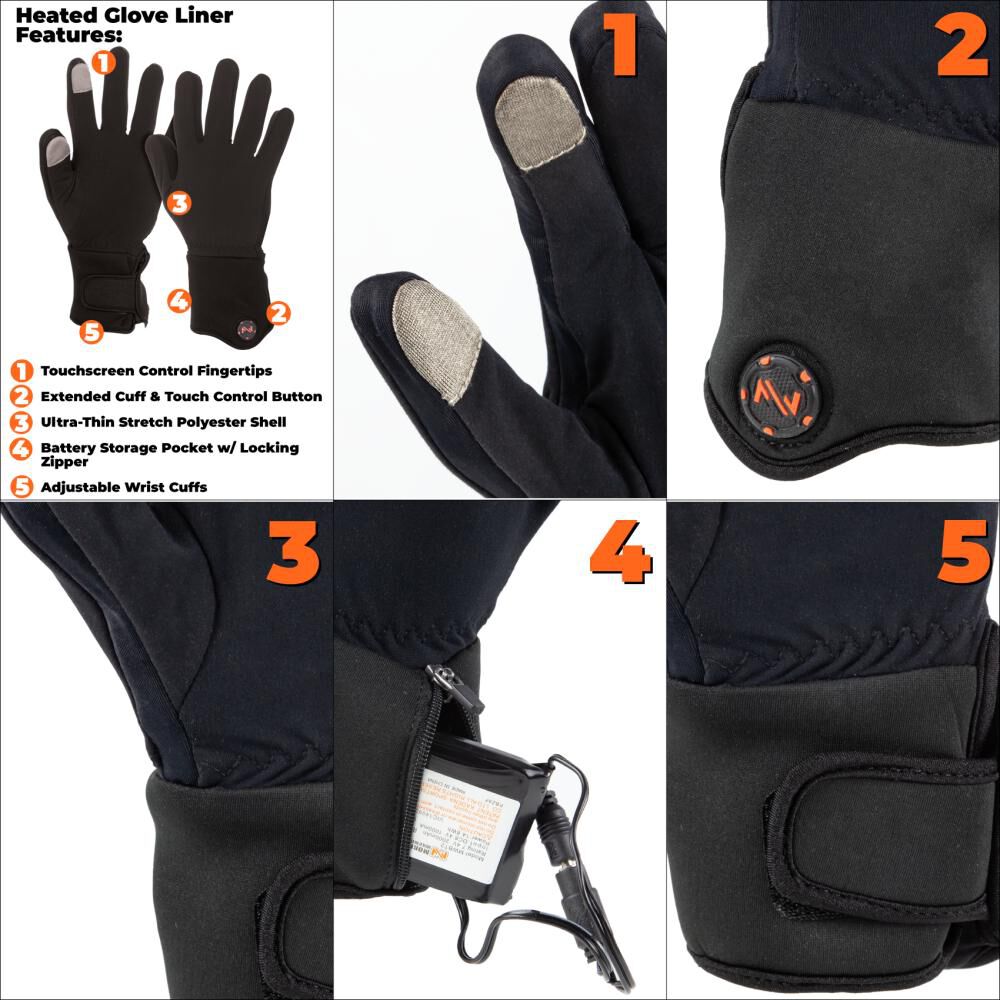 Mobile Warming Heated Gloves Liner Unisex 7.4 Volt, large image number 5