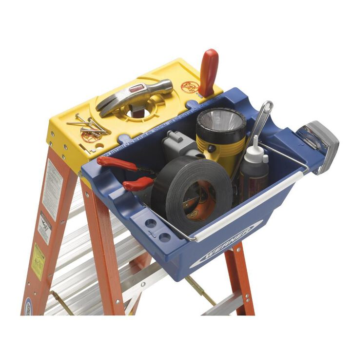 Werner Job Bucket for Select Stepladders Increases Storage Space On Top Of Stepladder., large image number 7