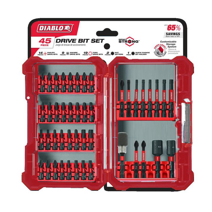 Diablo Tools Screwdriving Bit Set 45pc