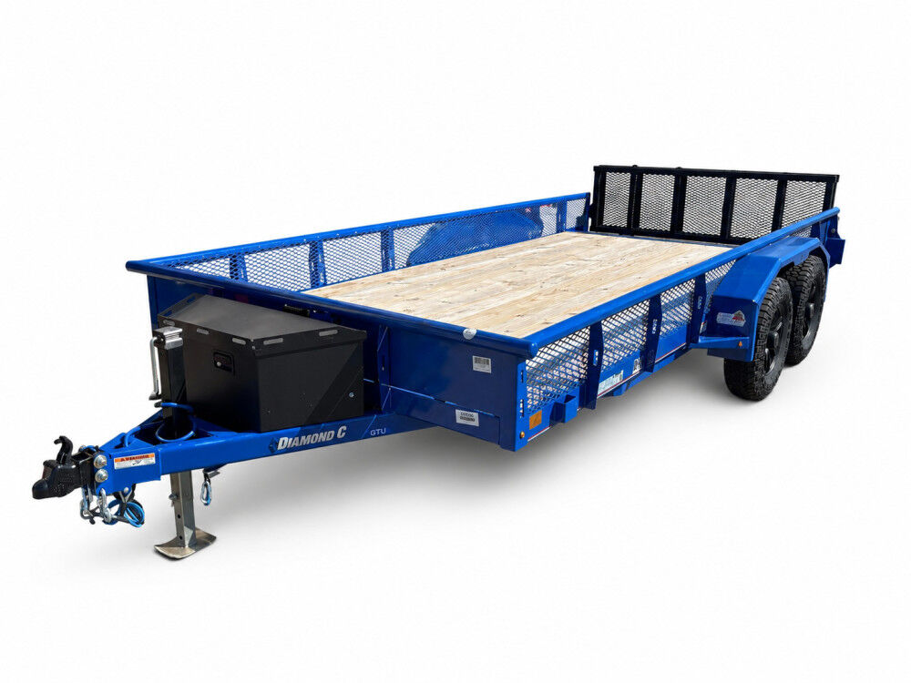 Diamond C GTU 18 Ft x 83 Inch General Tandem Dual Axle Flatbed Utility Trailer, large image number 1