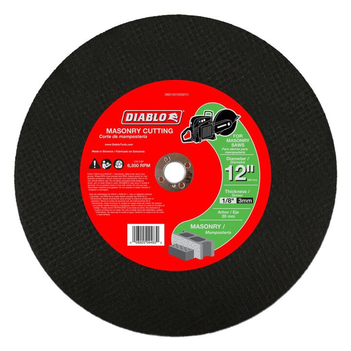 Diablo Tools 12 in. Metal High Speed Cut Off Disc 20 mm