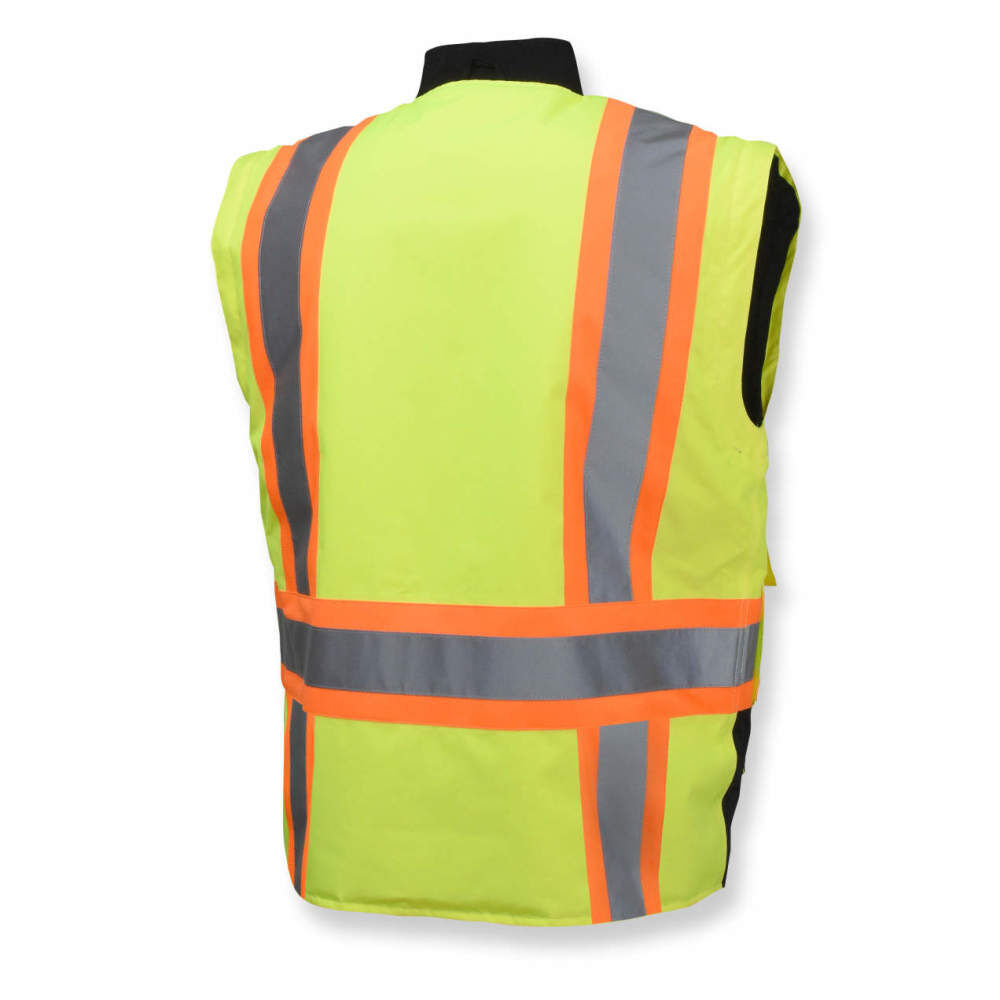Radians Polyester Weatherproof Parka with Zip-Out Reversible Bomber Jacket, Hi-Viz Green, Medium, large image number 8