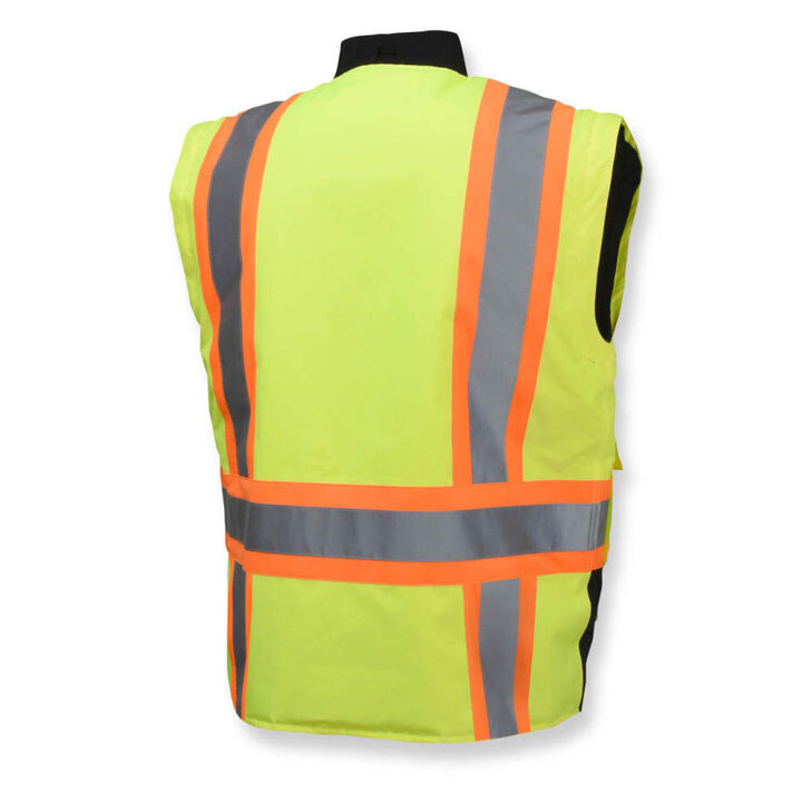 Radians Polyester Weatherproof Parka with Zip-Out Reversible Bomber Jacket, Hi-Viz Green, Medium, large image number 7