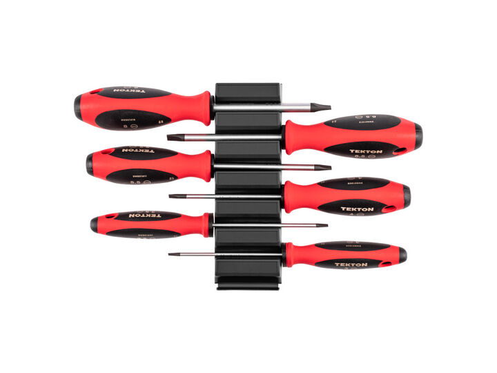 Tekton Slotted Screwdriver Set with Organizer - 4 Inch Shanks 6 Piece 3 - 8 mm, large image number 1