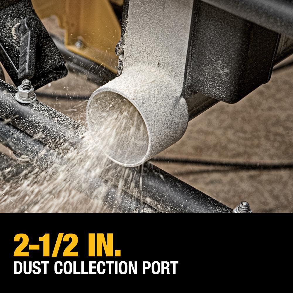 DEWALT 10in Jobsite Table Saw 32 1/2in Rip Capacity & Rolling Stand, large image number 5