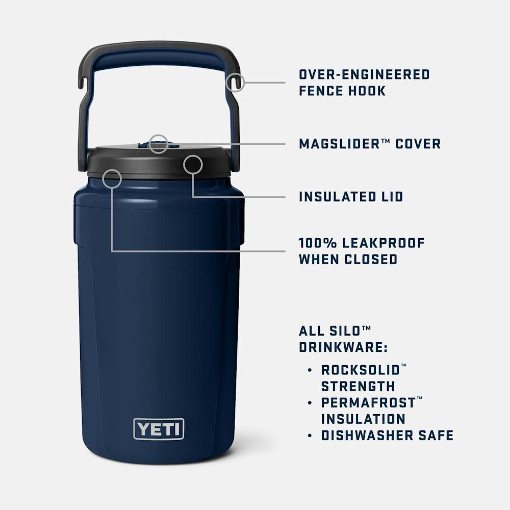 YETI Silo Half Gallon Jug with Magslider Straw Cap White, large image number 4