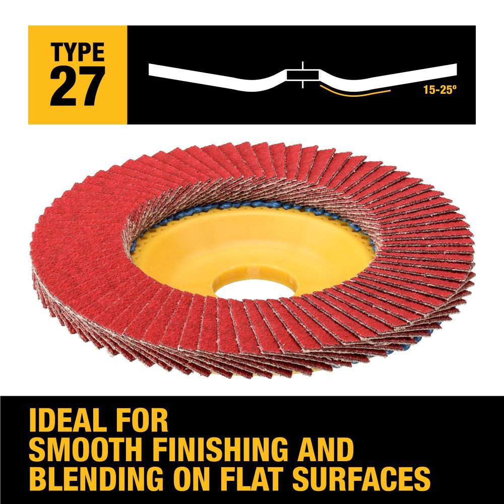 DEWALT 4 1/2in X 7/8in 80G T27 XP Ceramic Trim Flap Disc, large image number 3
