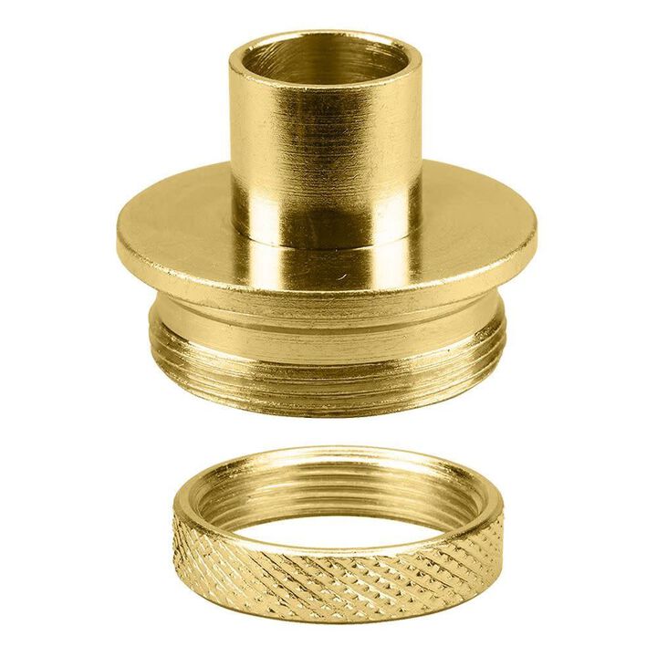 Big Horn 5/8 Inch Brass Router Template Guide with Lock Nut