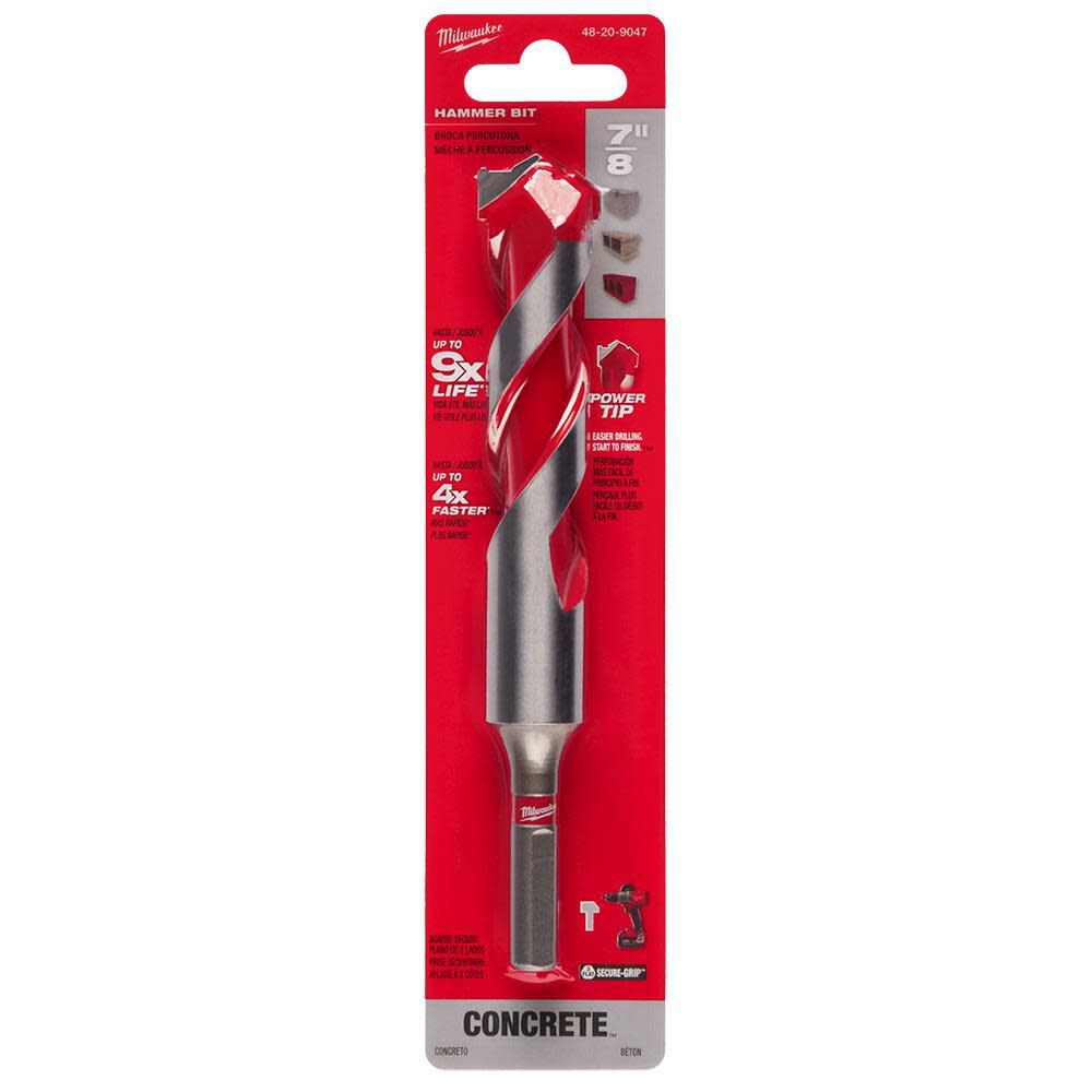Milwaukee SHOCKWAVE Carbide Hammer Drill Bit 7/8inchx4inchx6inch, large image number 10