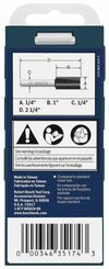 Bosch 1/4in x 1in Carbide Tipped Double Flute Straight Router Bit, small image number 4