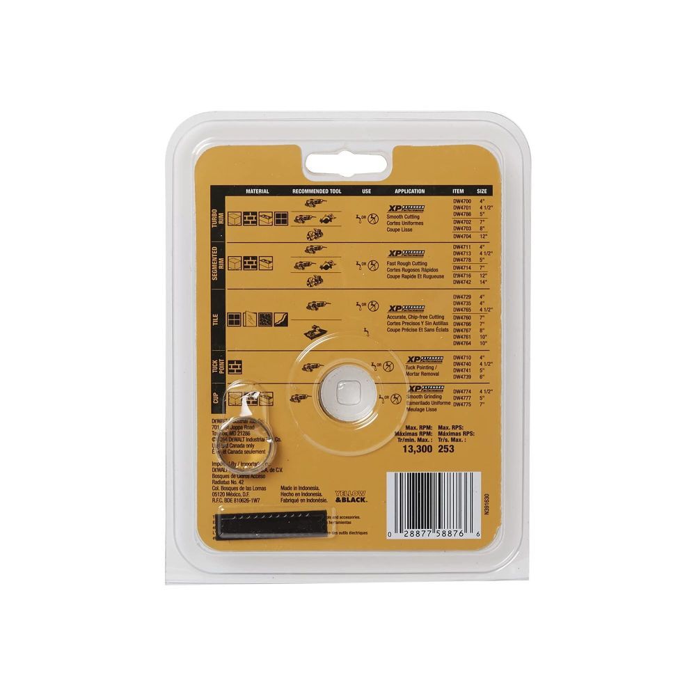 DEWALT 4-1/2-in x 0.250-in XP Tuck Point Blade, large image number 5
